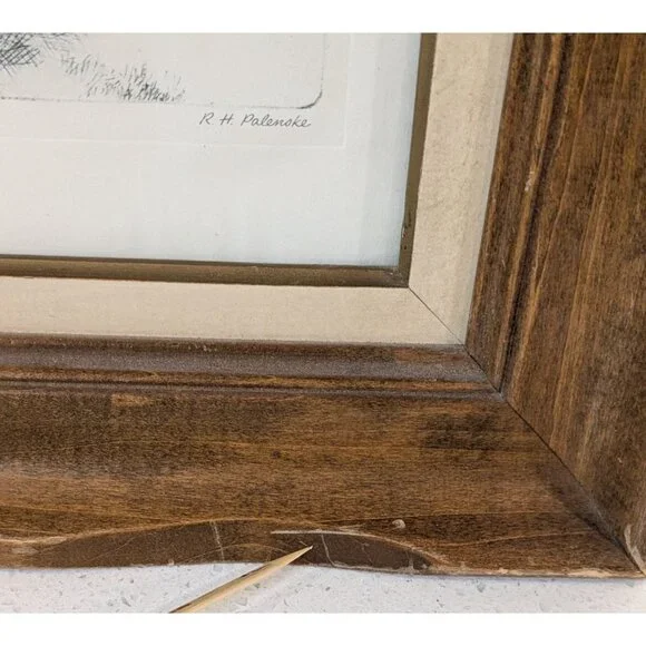 Framed Cowboy Art Print "Heading Them Off" By R.H. Palenske Wood Frame - Picture 5 of 16